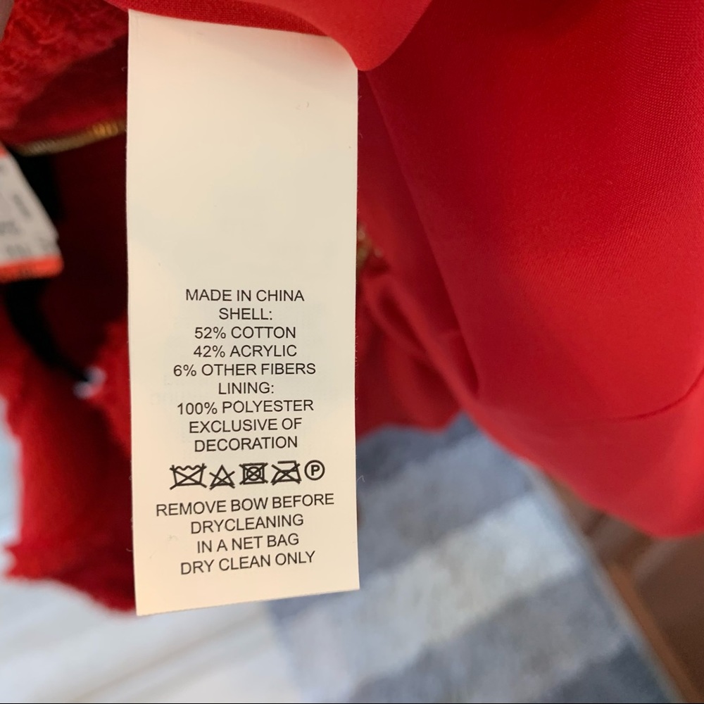 NWOT Kate Spade Sleeveless Red Tweed Sheath Dress - Picture 12 of 13